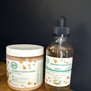 Aminnah Cinnamon Toasted Crunch sugar scrub and body oil